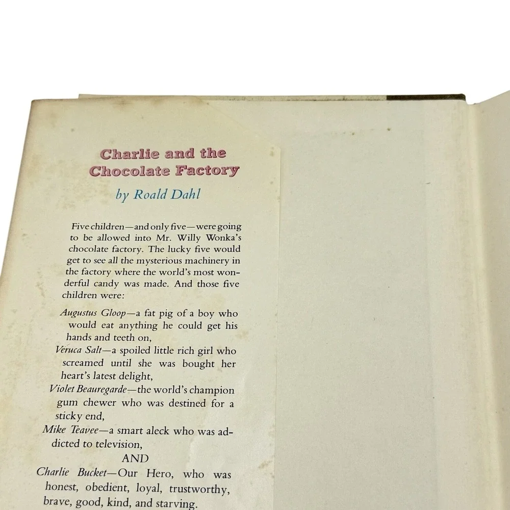 Charlie and The Chocolate Factory-Revised Edition 1973 Roald Dahl-VG-Willy Wonka
